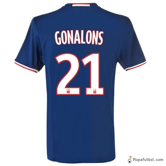 Camiseta Lyon Replica Segunda Ropa Gonalons 2016/17 Azul